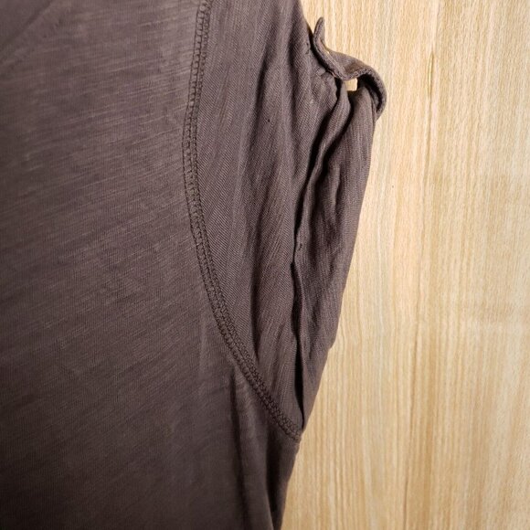 Banana Republic Taupe Green Short Sleeve Knit Textured Shirt Dress Small - Picture 3 of 7